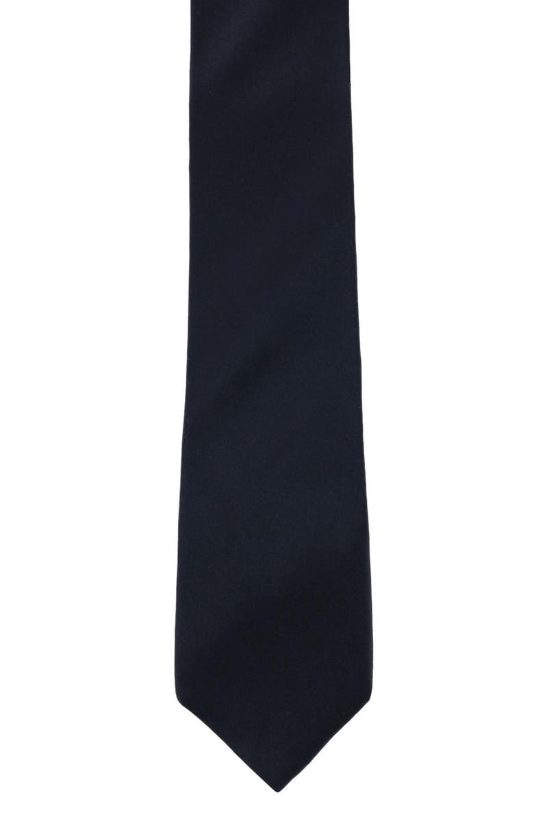 Trafalgar Sutton Silk X-Long Tie, Alternate, color, Black