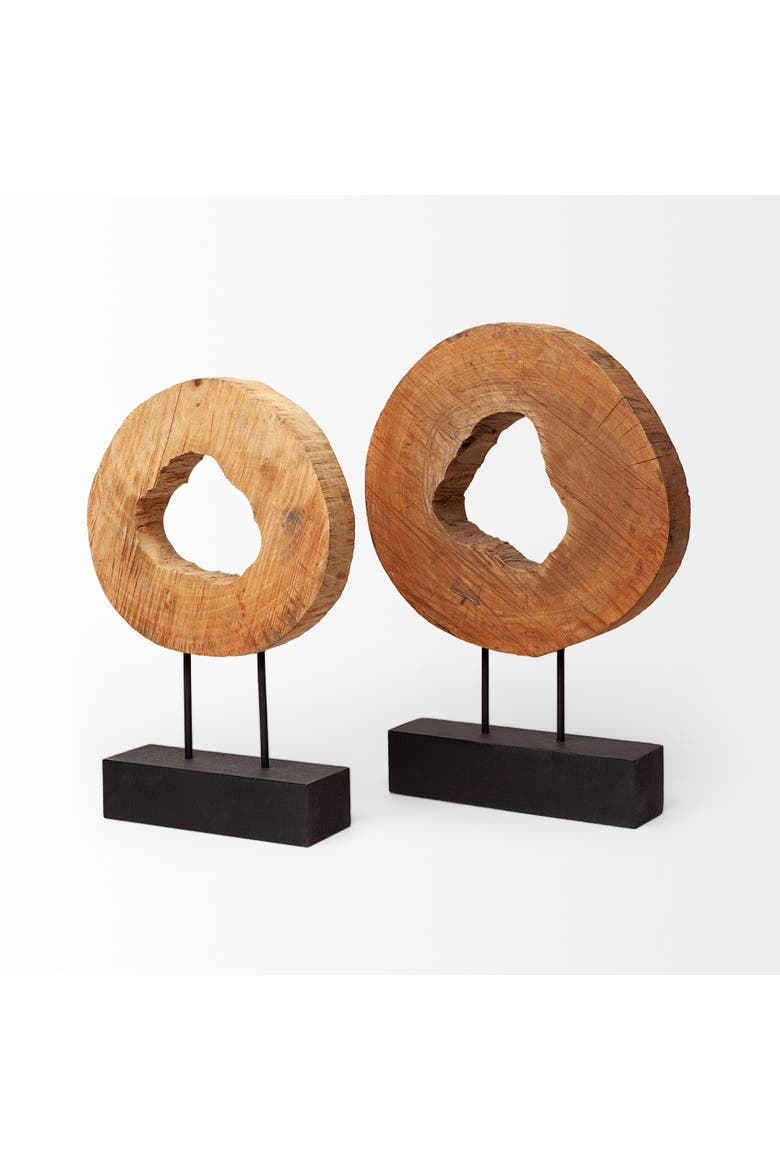 Ironwood Wooden Circular Object, Alternate, color, Brown