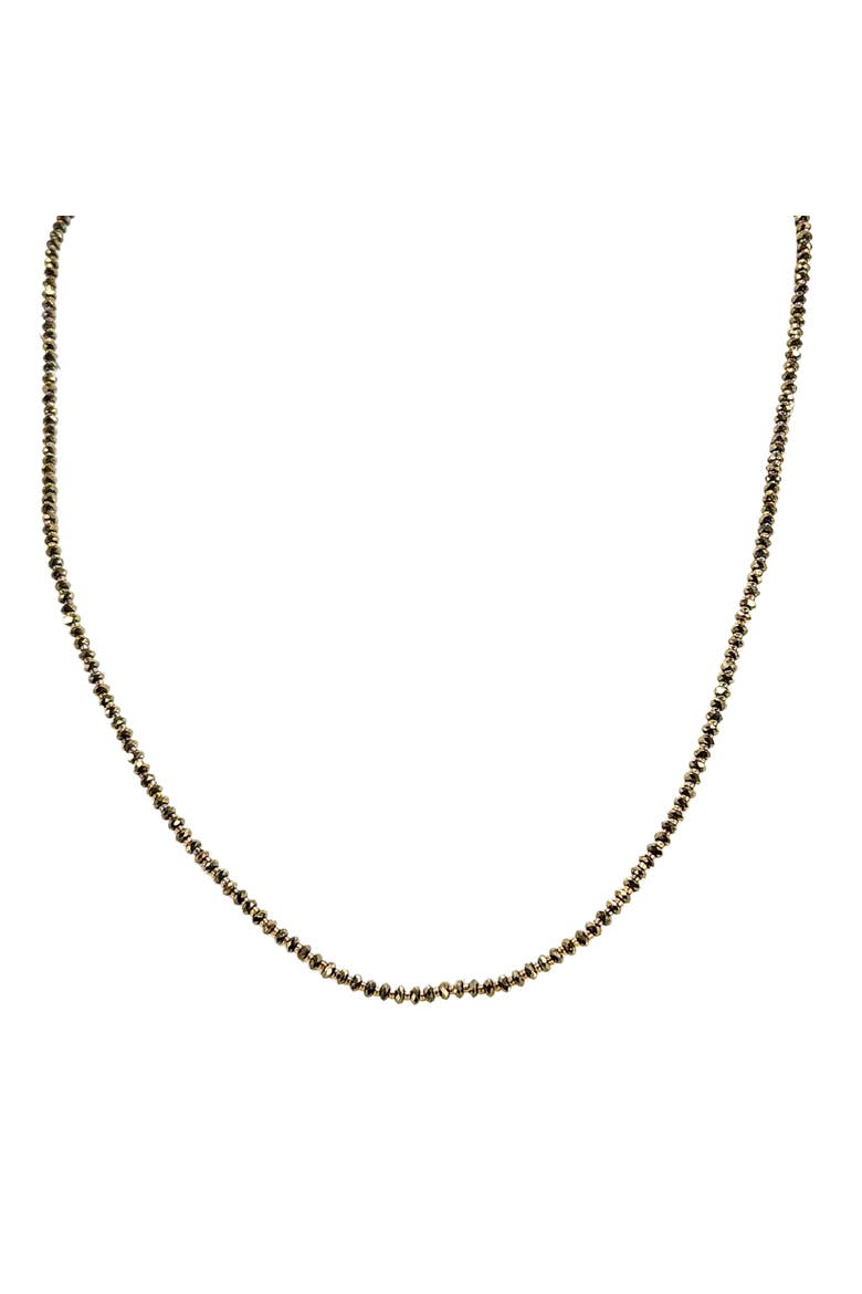 Beaded Pyrite Necklace, Alternate, color, bronze