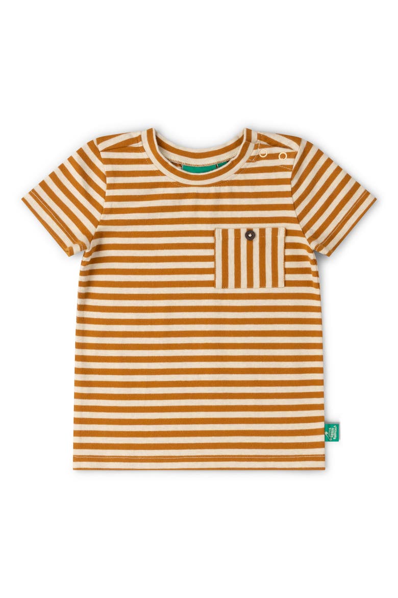 Kids' Stripe Organic Cotton Pocket T-Shirt, Main, color, GOLD