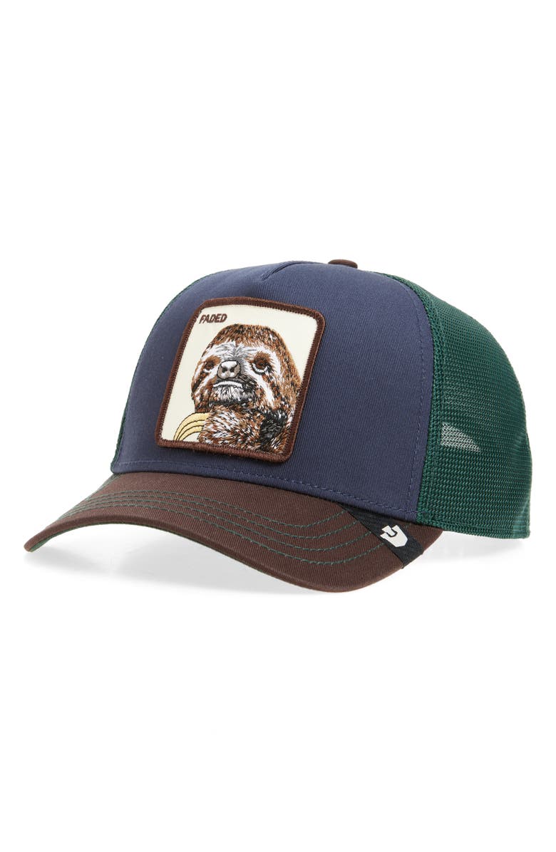 Goorin Bros. Sloth Colorblock Trucker Hat, Main, color, Multi Color