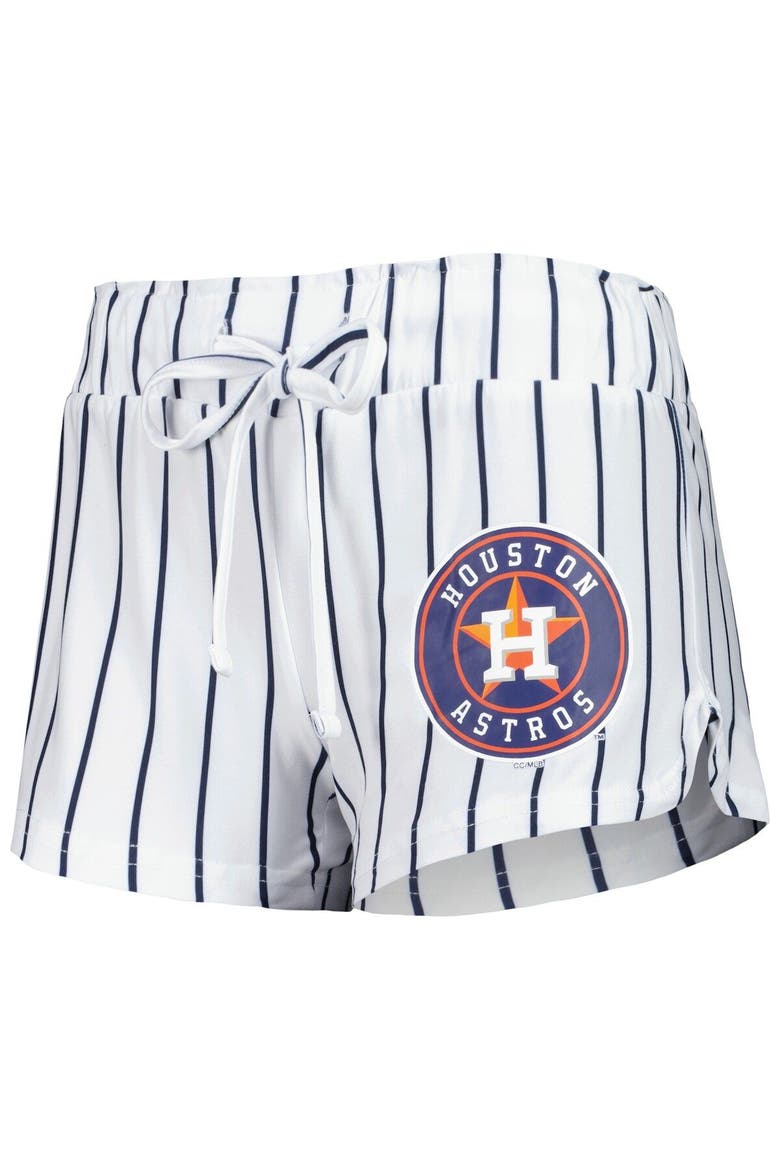 Women's Concepts Sport White Houston Astros Reel Pinstripe Tank Top & Shorts Sleep Set, Alternate, color, White