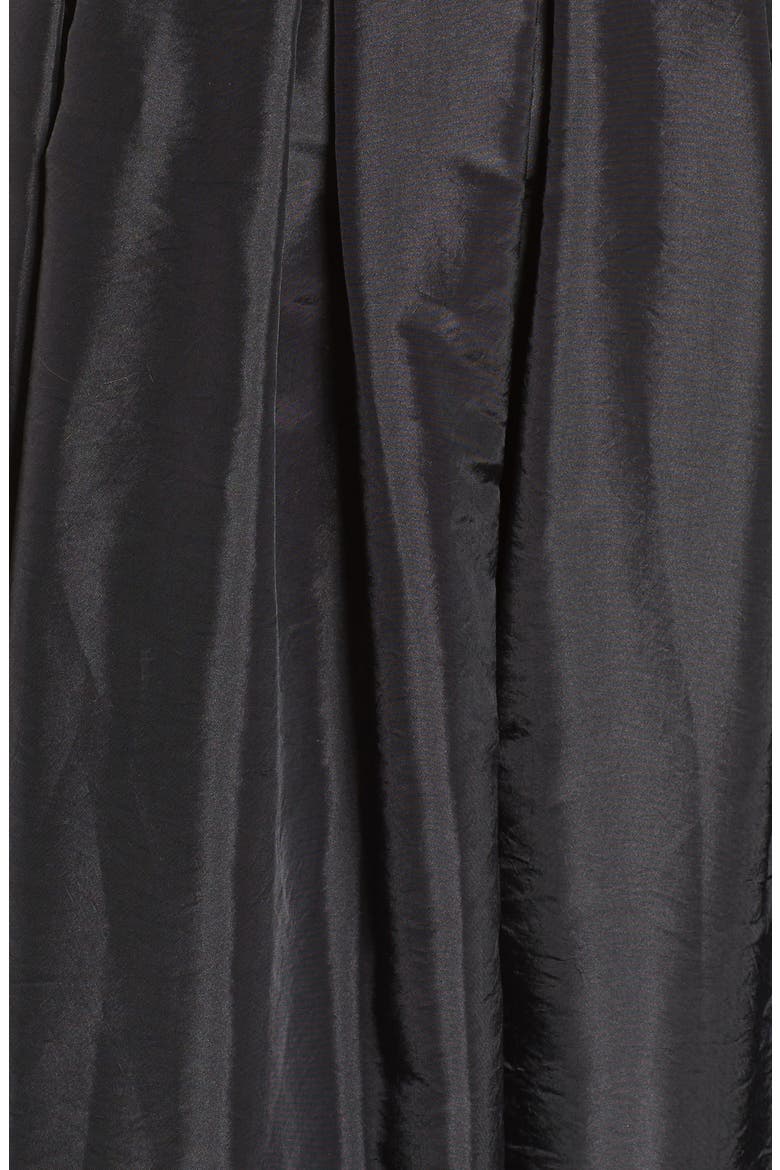 Lace & Taffeta Ballgown, Alternate, color, BLACK