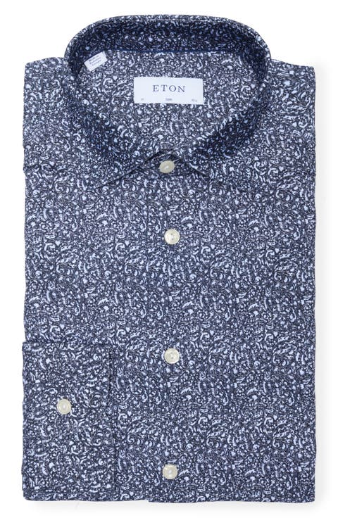 Slim Fit Paisley 4Flex Fit Stretch Jersey Dress Shirt