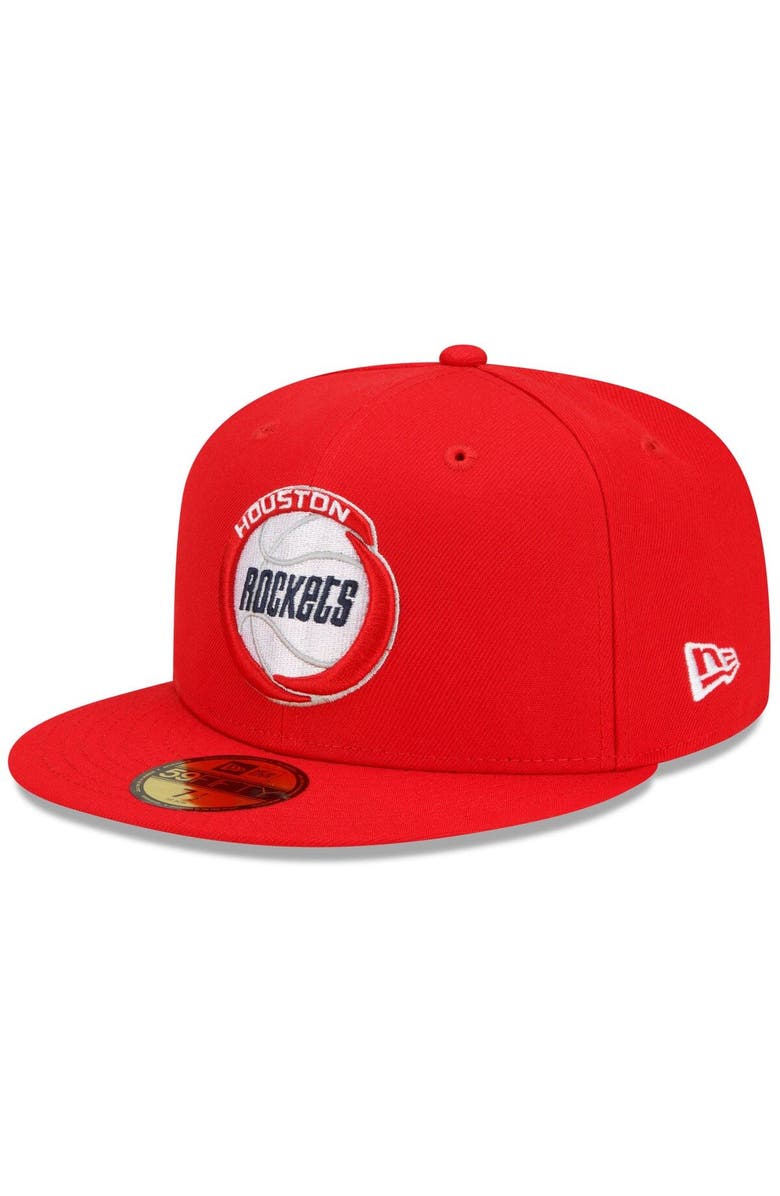New Era Men's New Era Red Houston Rockets 2021/22 City Edition Alternate 59FIFTY Fitted Hat, Alternate, color,
