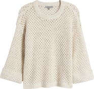 Wit & Wisdom Open Stitch Cuffed Sweater