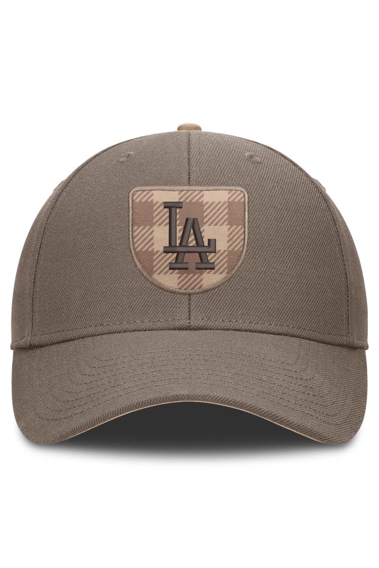 Men's Nike  Brown Los Angeles Dodgers Statement Rise Adjustable Hat, Alternate, color, Brown