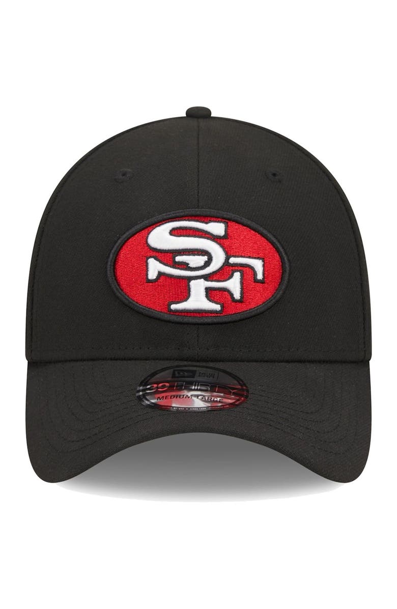 New Era Men's New Era Black San Francisco 49ers Throwback Main 39THIRTY Flex Hat, Alternate, color, Black