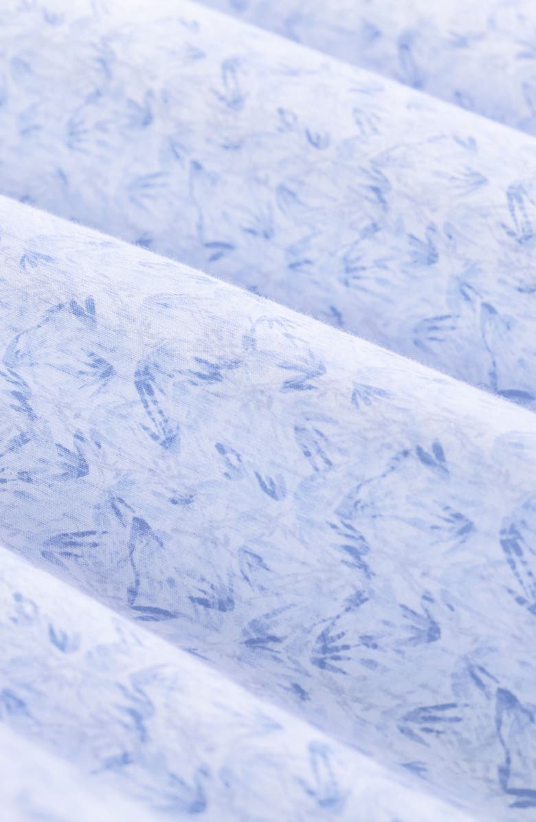 Bugatchi Jimmy OoohCotton<sup>®</sup> Leaf Print Button-Up Shirt, Alternate, color, Air Blue