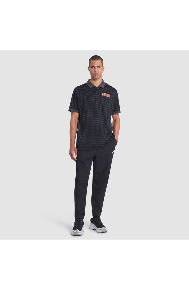 Nike Men's Nike Black San Francisco 49ers 2025 Rivalries Collection Sideline Victory Striped Dri-FIT Polo, Alternate, color, Black