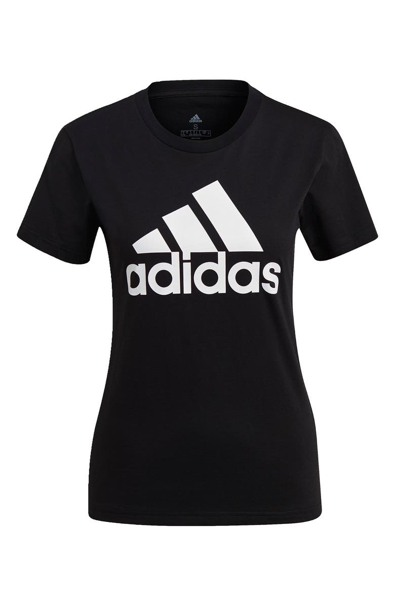 adidas Logo Print Cotton T-Shirt, Main, color, 