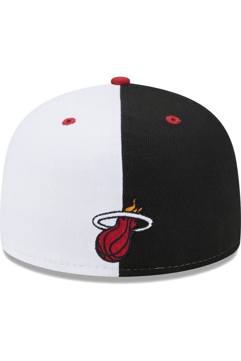 Men's New Era Black/White Miami Heat Griswold 59FIFTY Fitted Hat, Alternate, color, Black