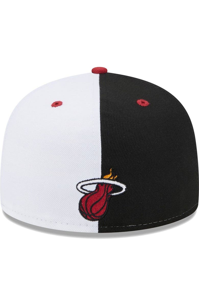 New Era Men's New Era Black/White Miami Heat Griswold 59FIFTY Fitted Hat, Alternate, color, 