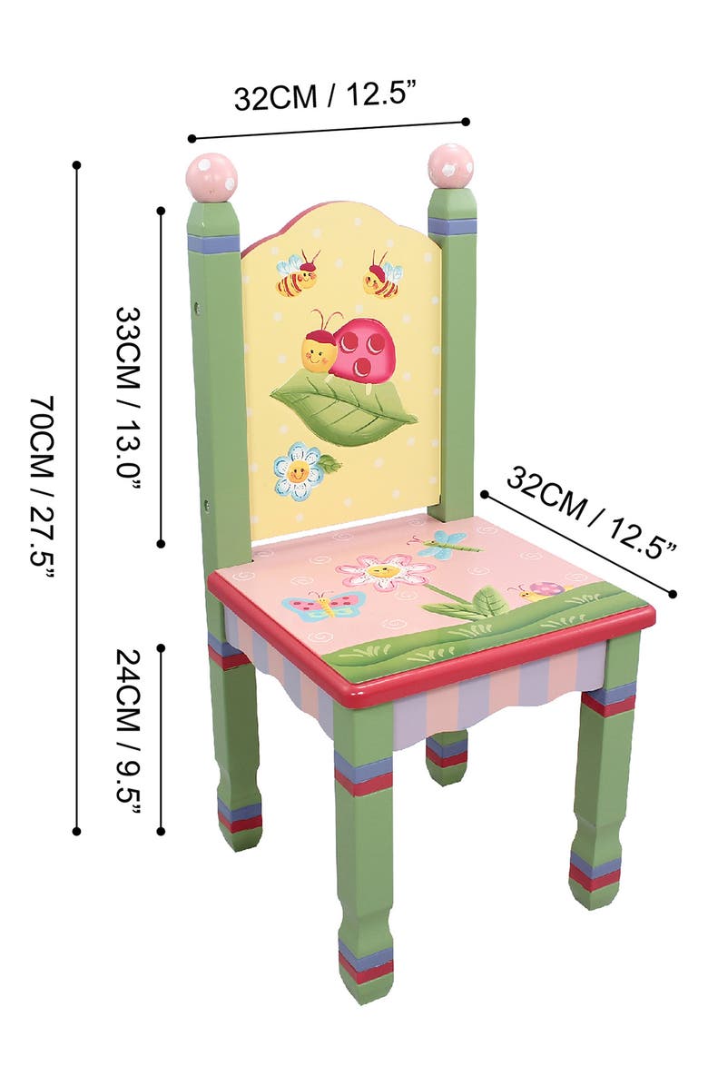 Teamson Kids Fantasy Fields Magic Garden Wood Chair Set, Alternate, color,
