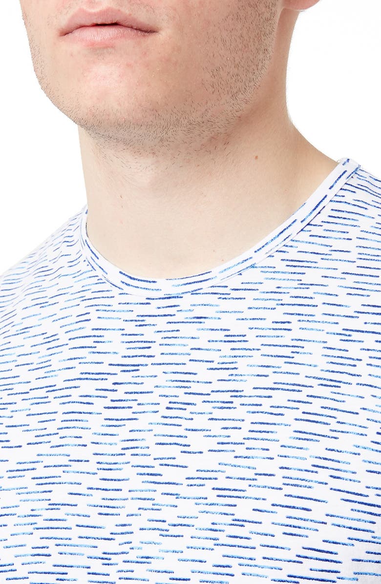 Topman Slim Fit Dash Print Crewneck T-Shirt, Alternate, color,