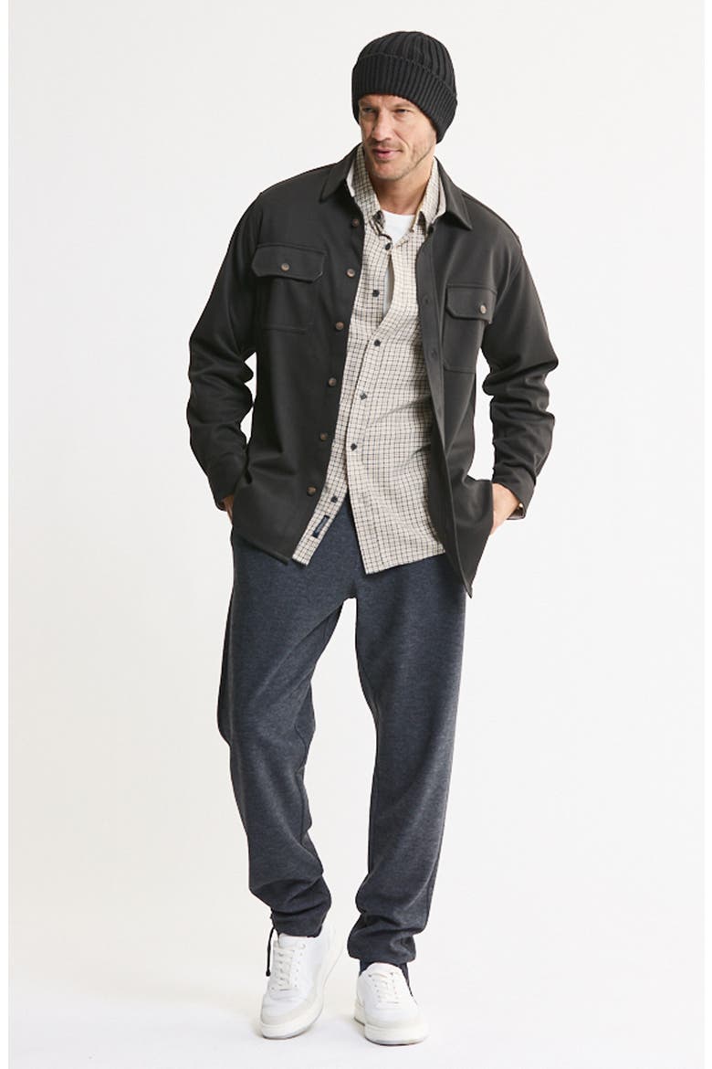 Brushed Twill Overshirt, Alternate, color, BLACK