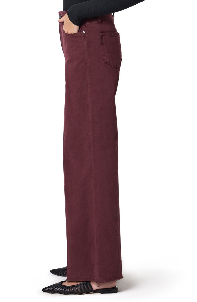 PAIGE Anessa Raw Hem High Waist Wide Leg Jeans, Alternate, color, 