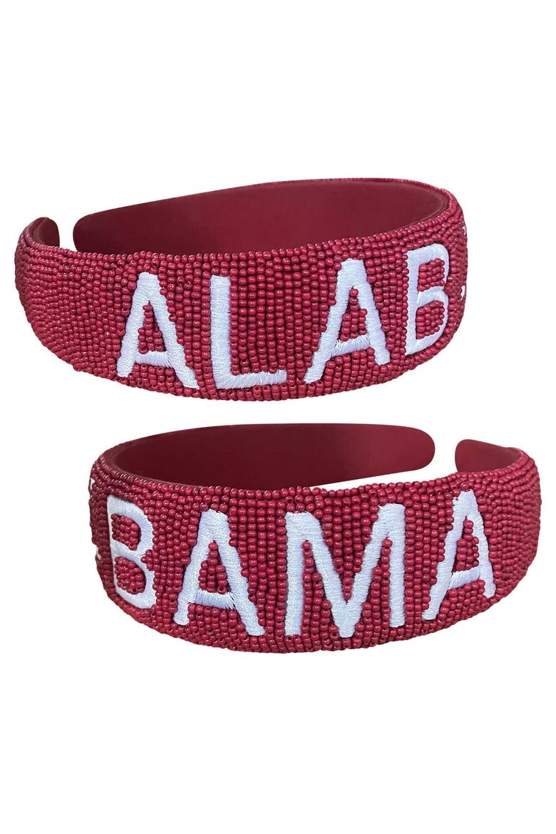 Alabama Crimson Tide Minerva Headband, Main, color, Scarlet