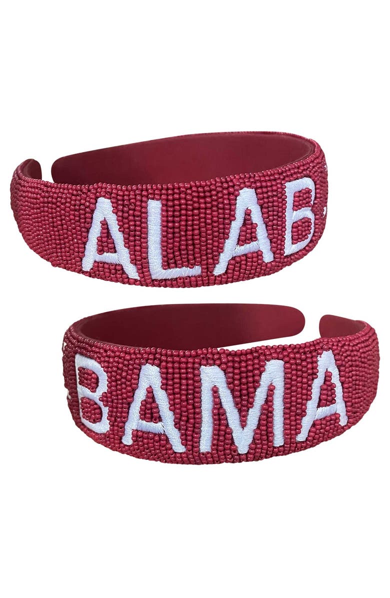 EMERSON STREET Alabama Crimson Tide Minerva Headband, Main, color, Scarlet