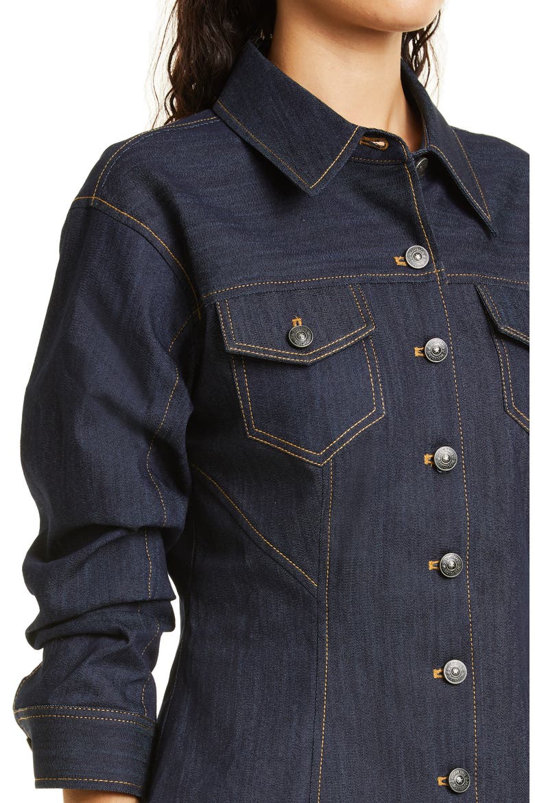 Scrunched Canyon Denim Jacket, Alternate, color, INDIGO