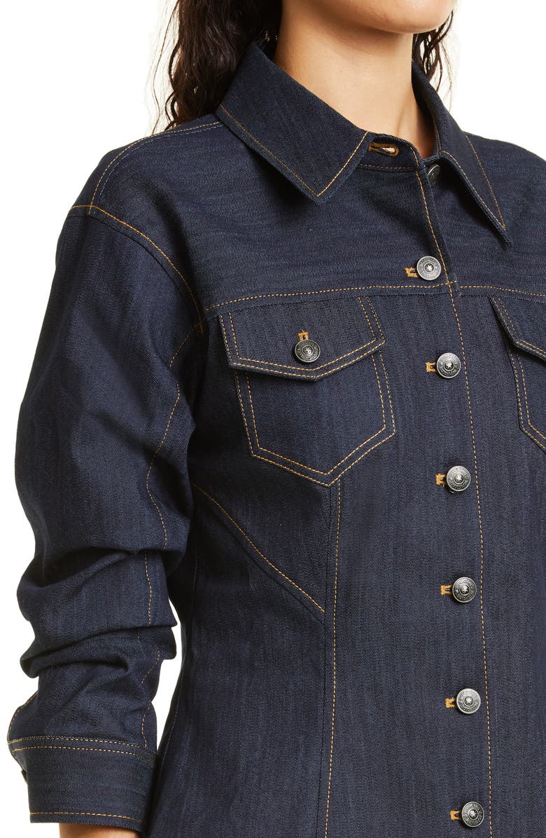Cinq à Sept Scrunched Canyon Denim Jacket, Alternate, color,