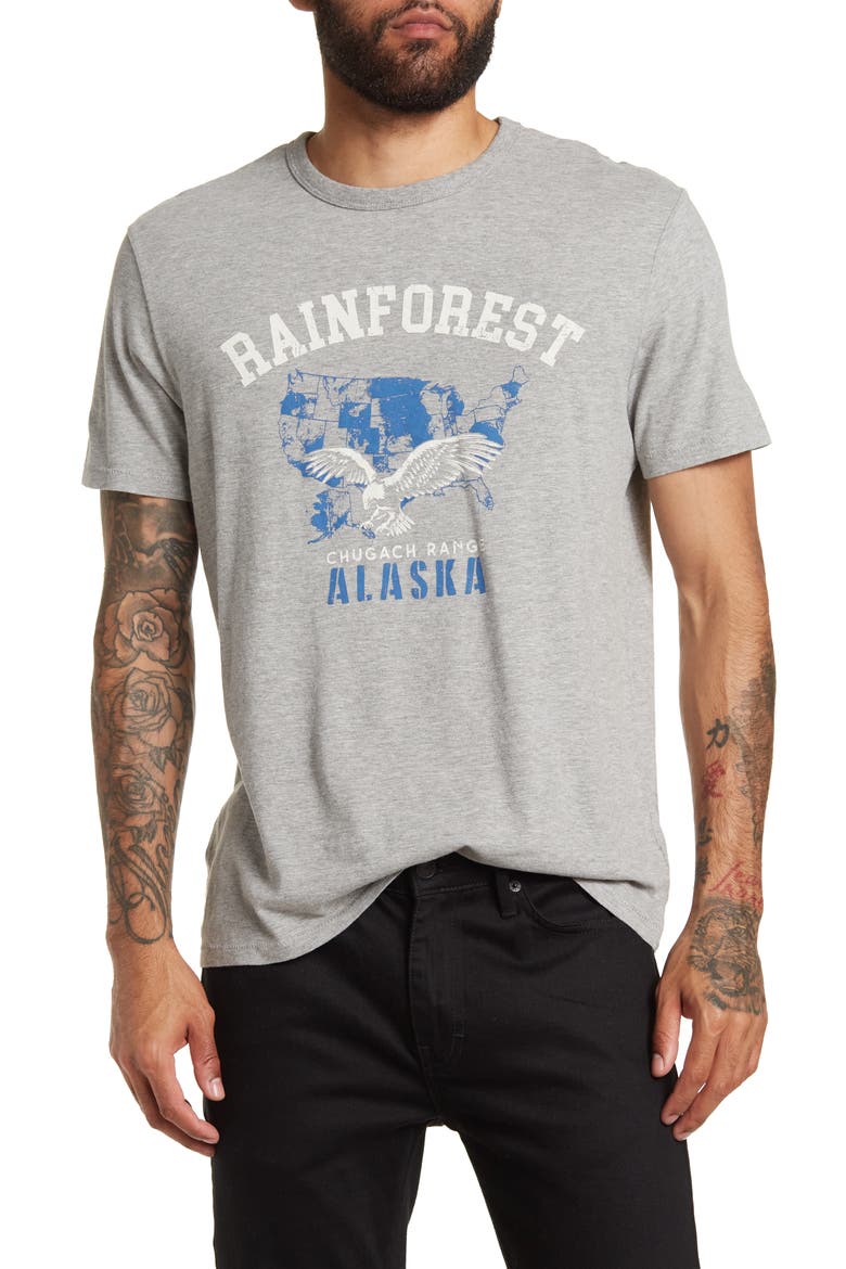 Soft Washed Graphic T-Shirt, Main, color, HEATHER GREY