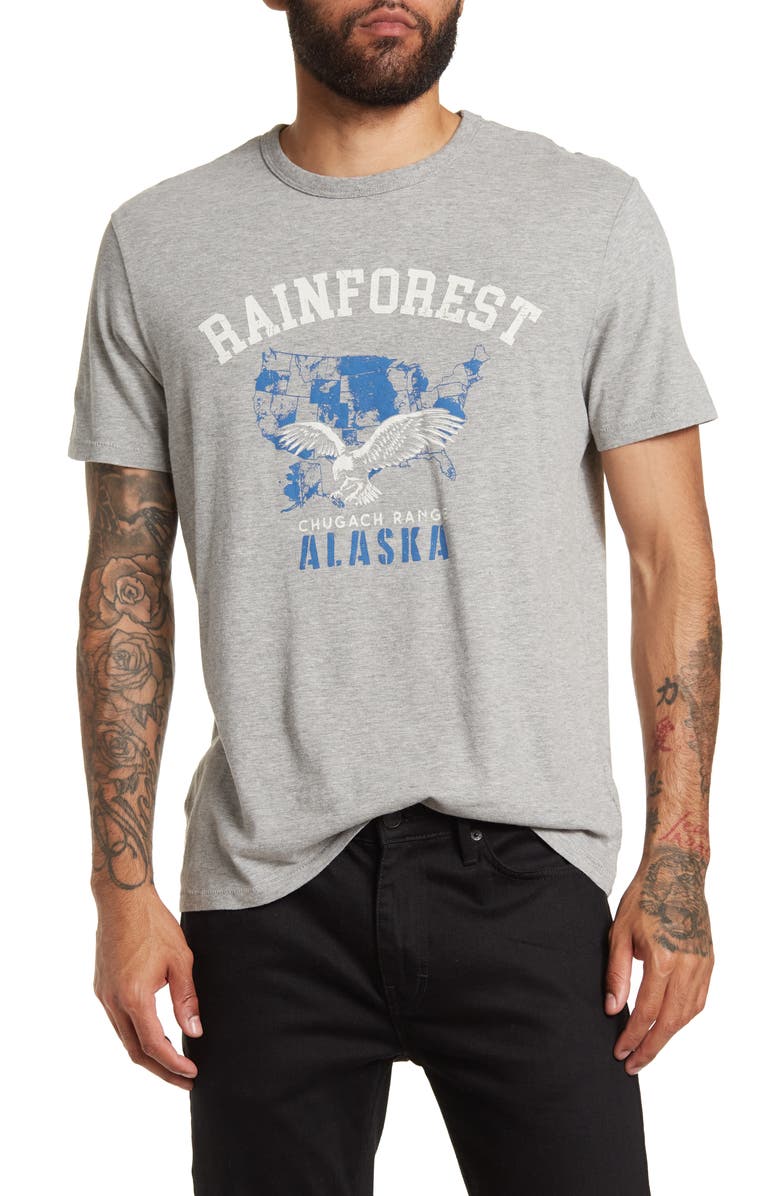 Rainforest Soft Washed Graphic T-Shirt, Main, color, Heather Grey