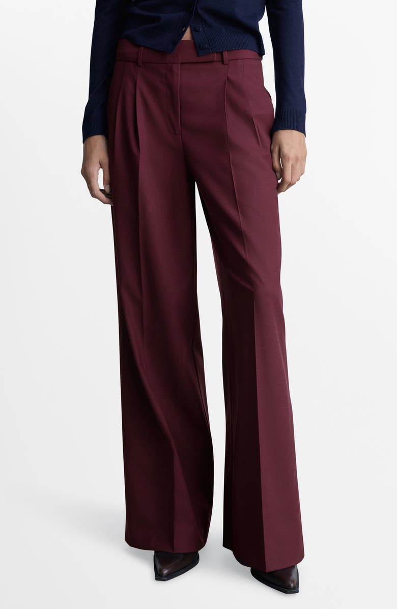 MANGO Pleated Wide Leg Pants, Main, color,