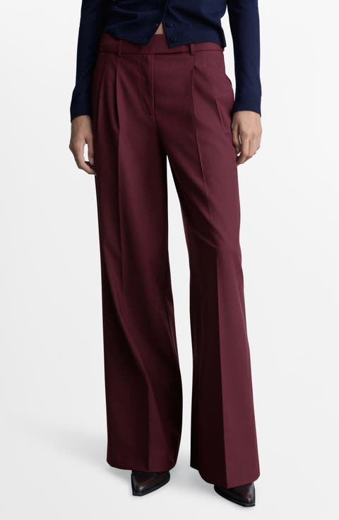 Pleated Wide Leg Pants