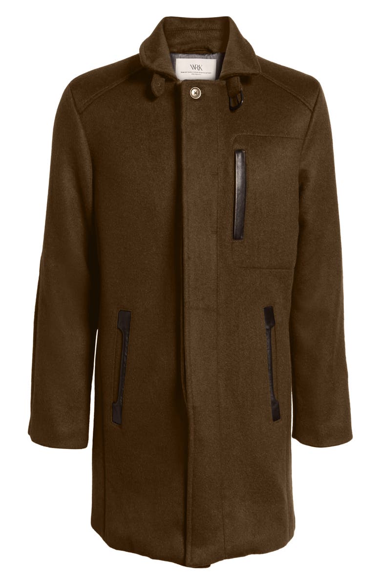 W.R.K Kilo Slim Fit Wool Blend Coat, Alternate, color, Olive