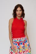 Central Park West Junie Cabled Halter Top