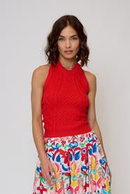 Central Park West Junie Cabled Halter Top