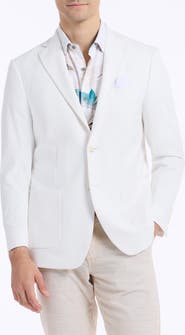 Robert Graham Harston Tailored Fit White Seersucker Sport Coat