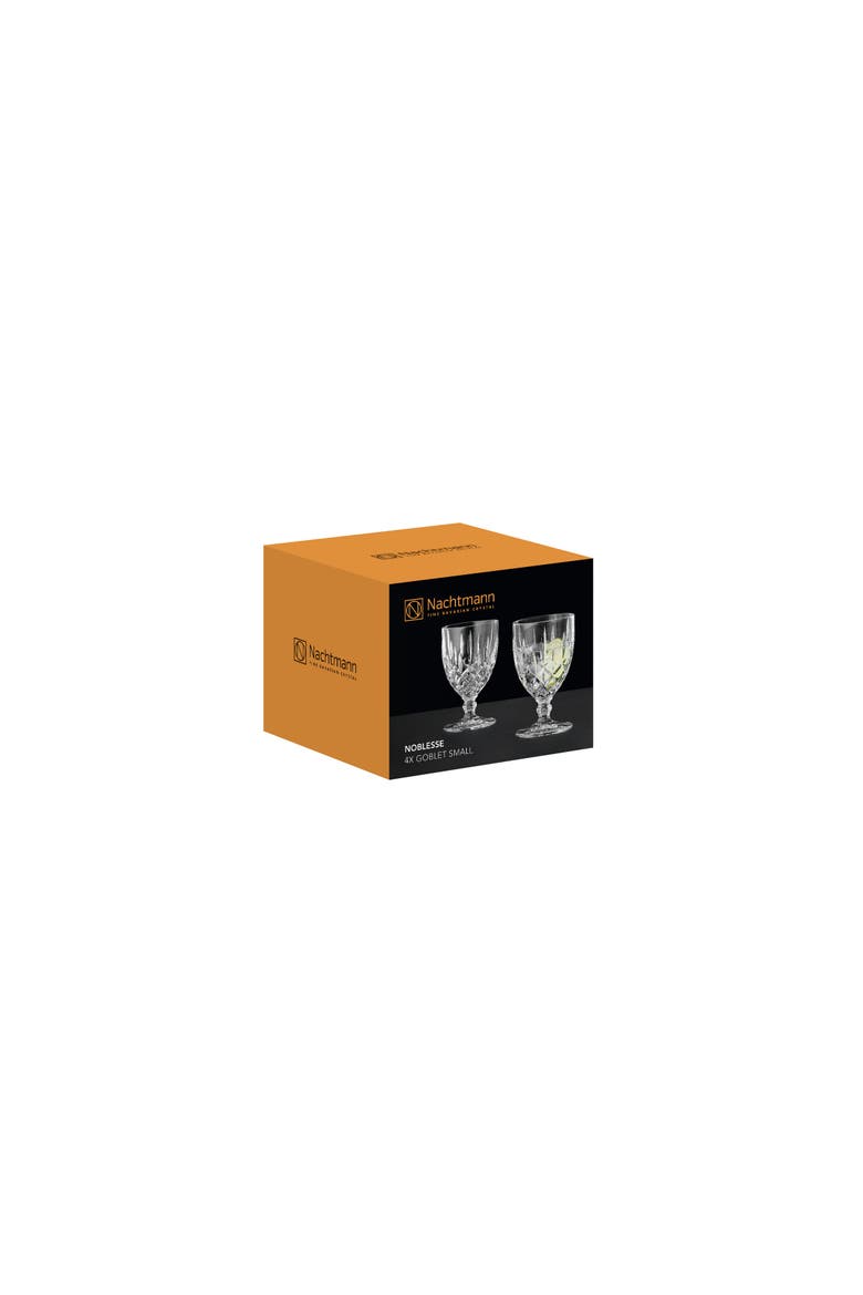 Noblesse  8 Ounce Goblet Glasses, Set of 4, Alternate, color, Clear