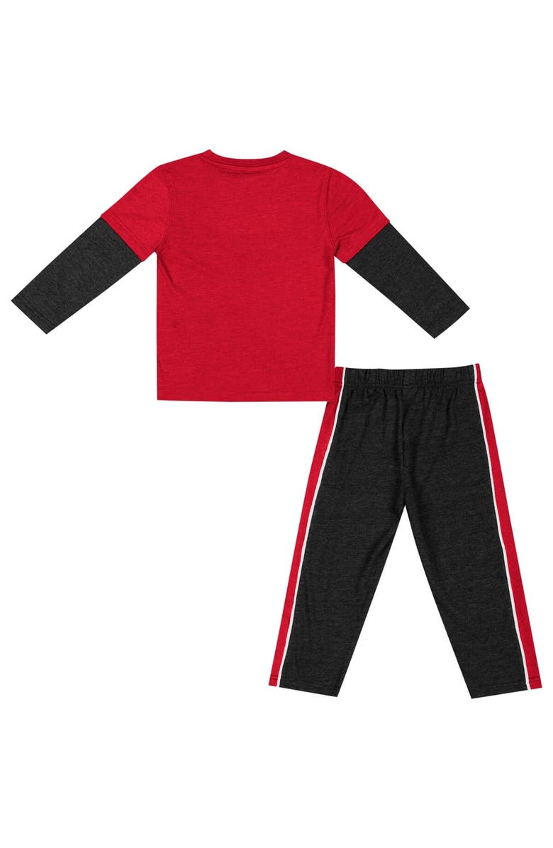 COLOSSEUM Toddler Colosseum Red/Black Maryland Terrapins Long Sleeve T-Shirt & Pants Set, Alternate, color, 