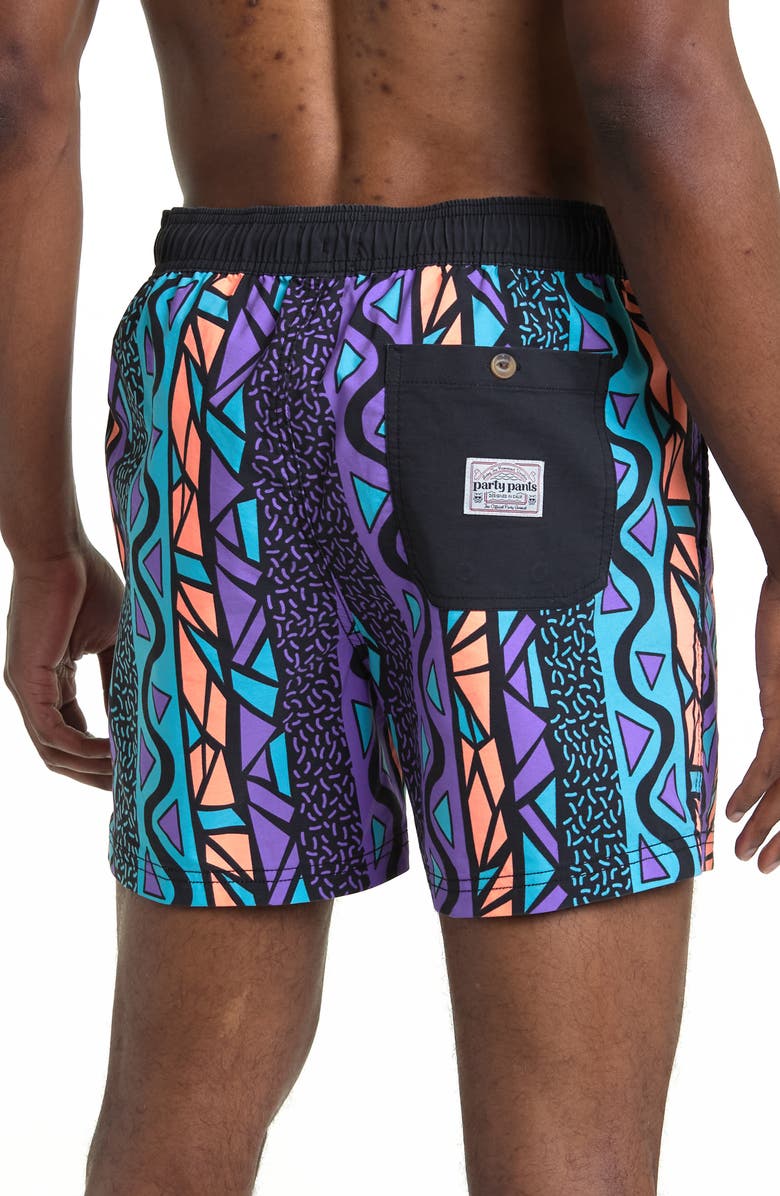 Party Pants Maui Wowie Printed Swim Trunks, Alternate, color, 