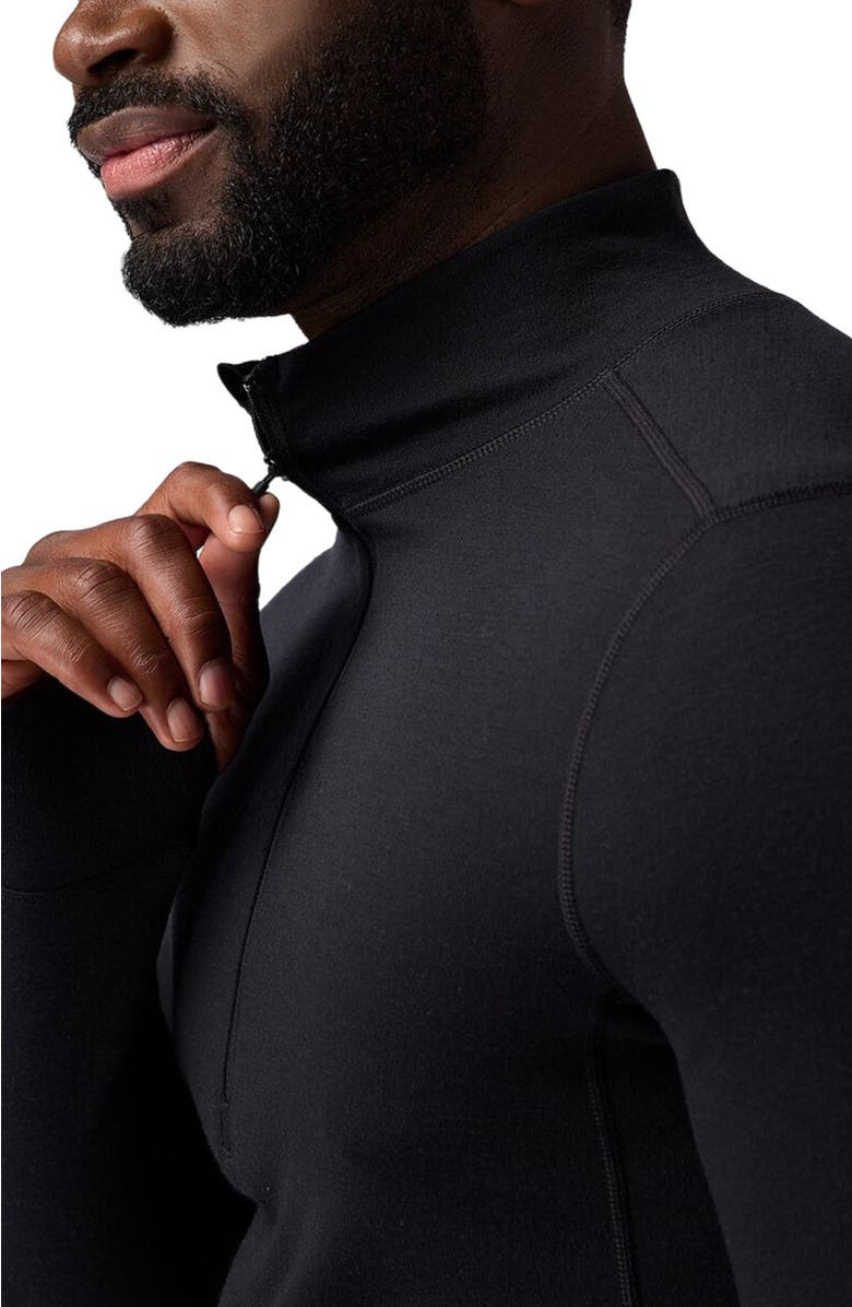 Backcountry Cedars Rws Merino Mid-Wt Baselayer 1/4-Zip Top - Men
s, Alternate, color, Black