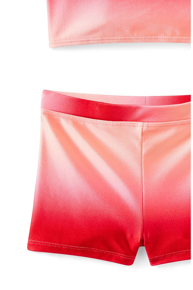 Kid's Tahlie Tankini Set, Alternate, color, Sunkissed Varsity Red Ombre