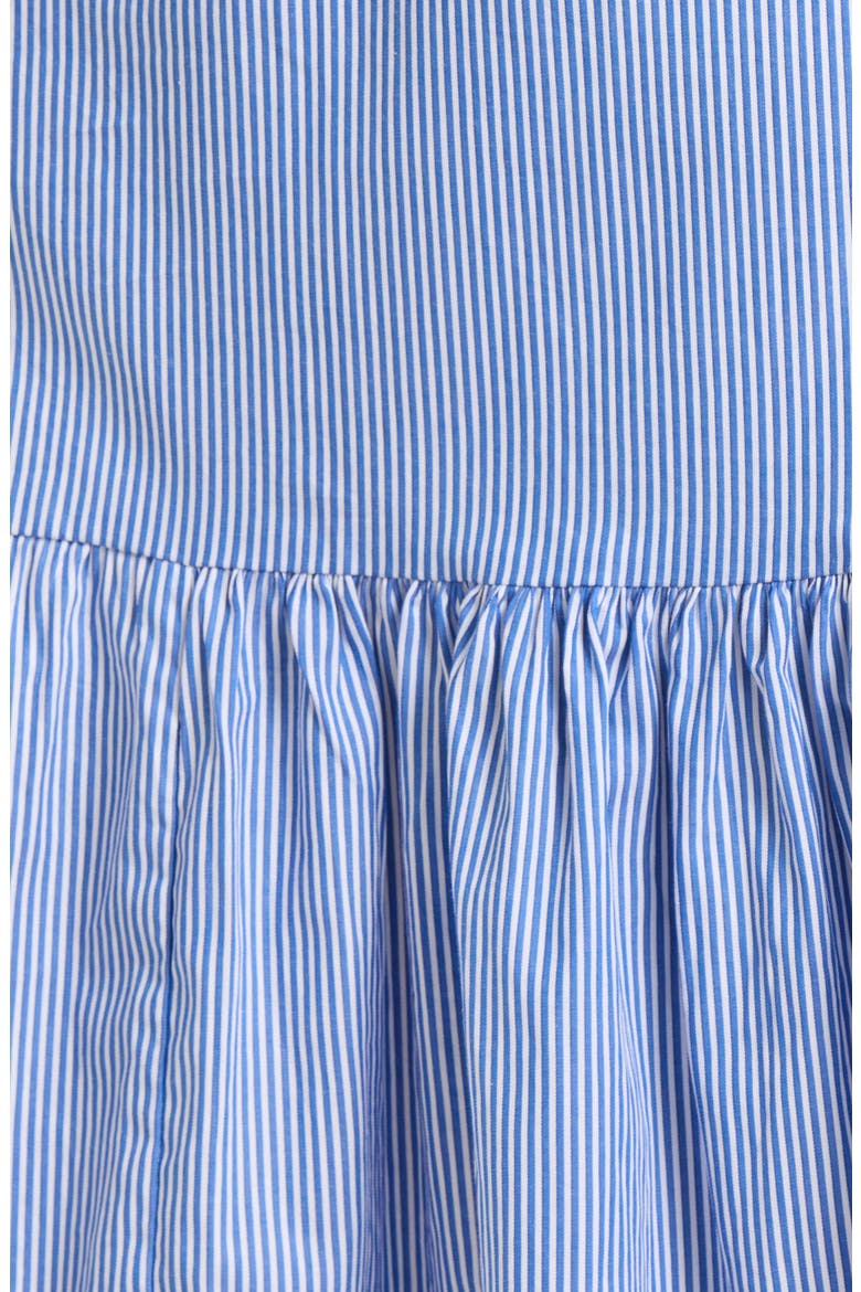 Fannie Striped Wynette Tiered Cotton Midi Dress, Alternate, color, BLUE-WHITE