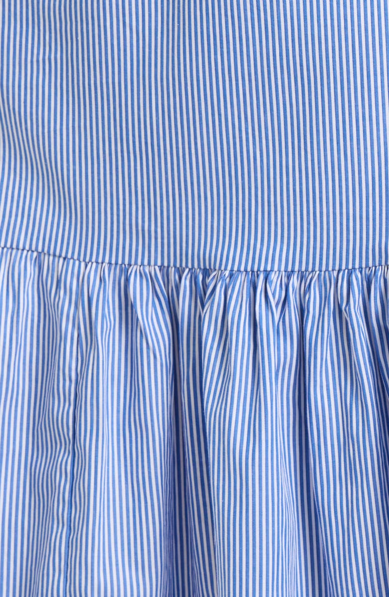 SUGARLIPS Fannie Striped Wynette Tiered Cotton Midi Dress, Alternate, color, Blue-White