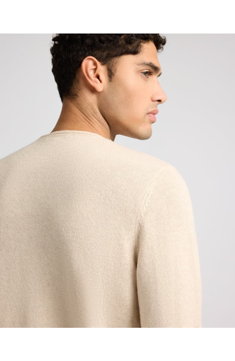 Onia Linen Cashmere Rollneck Sweater, Alternate, color, Natural Melange