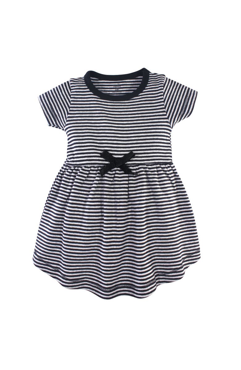 Touched by Nature Organic Cotton Short-Sleeve and Long-Sleeve Dresses, Alternate, color, Black Floral