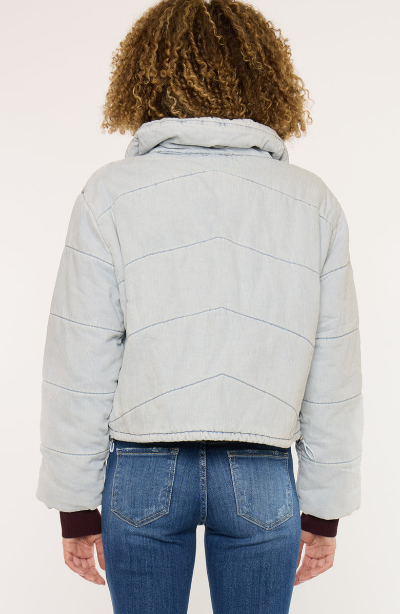KanCan Luciana Denim Puffer Jacket, Alternate, color, Light Wash