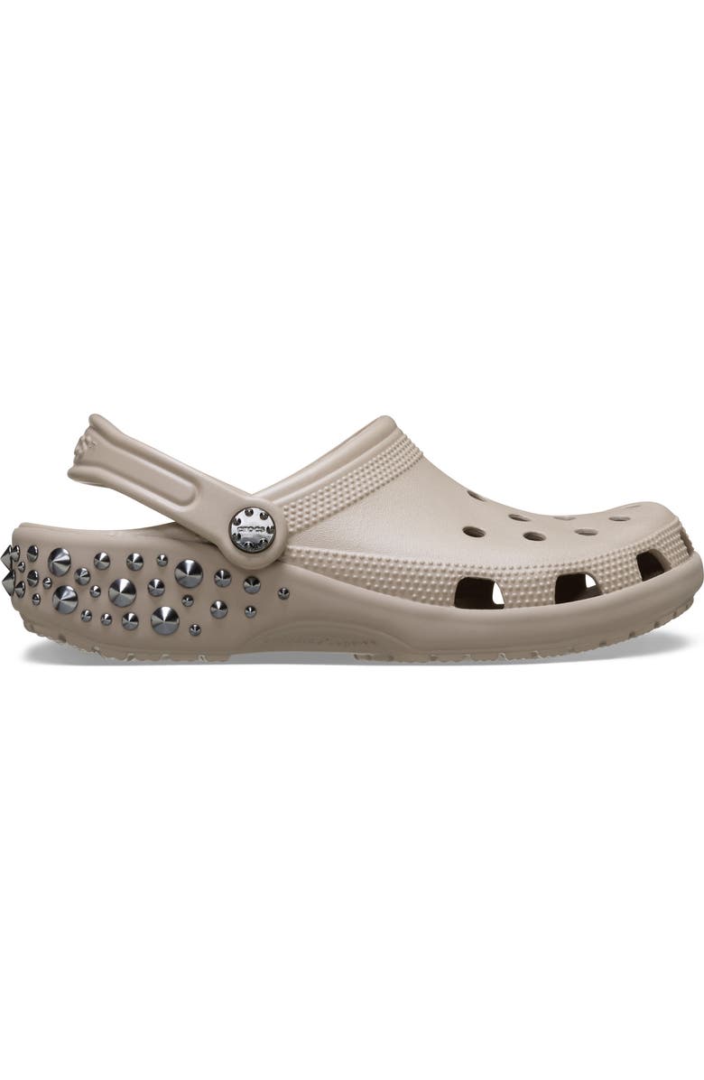 CROCS Studded Classic Clog, Alternate, color, Taupe