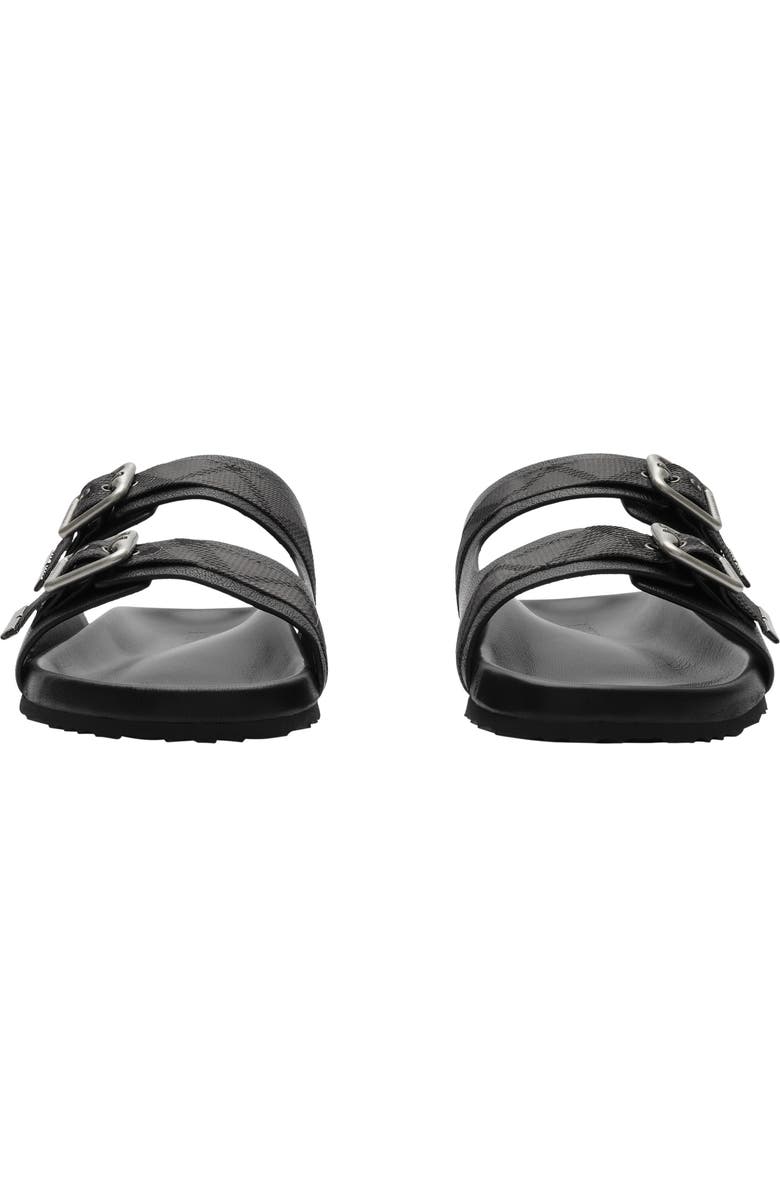 Burberry Leather Urchin Sandals, Alternate, color, Black