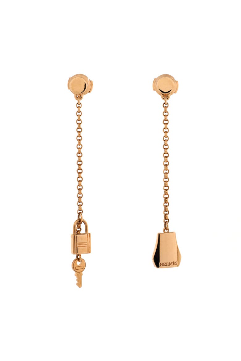 Kelly Clochette Drop Earrings 18K Rose Gold, Main, color, Rose Gold