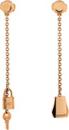 Pre-Owned Hermes Kelly Clochette Drop Earrings 18K Rose Gold