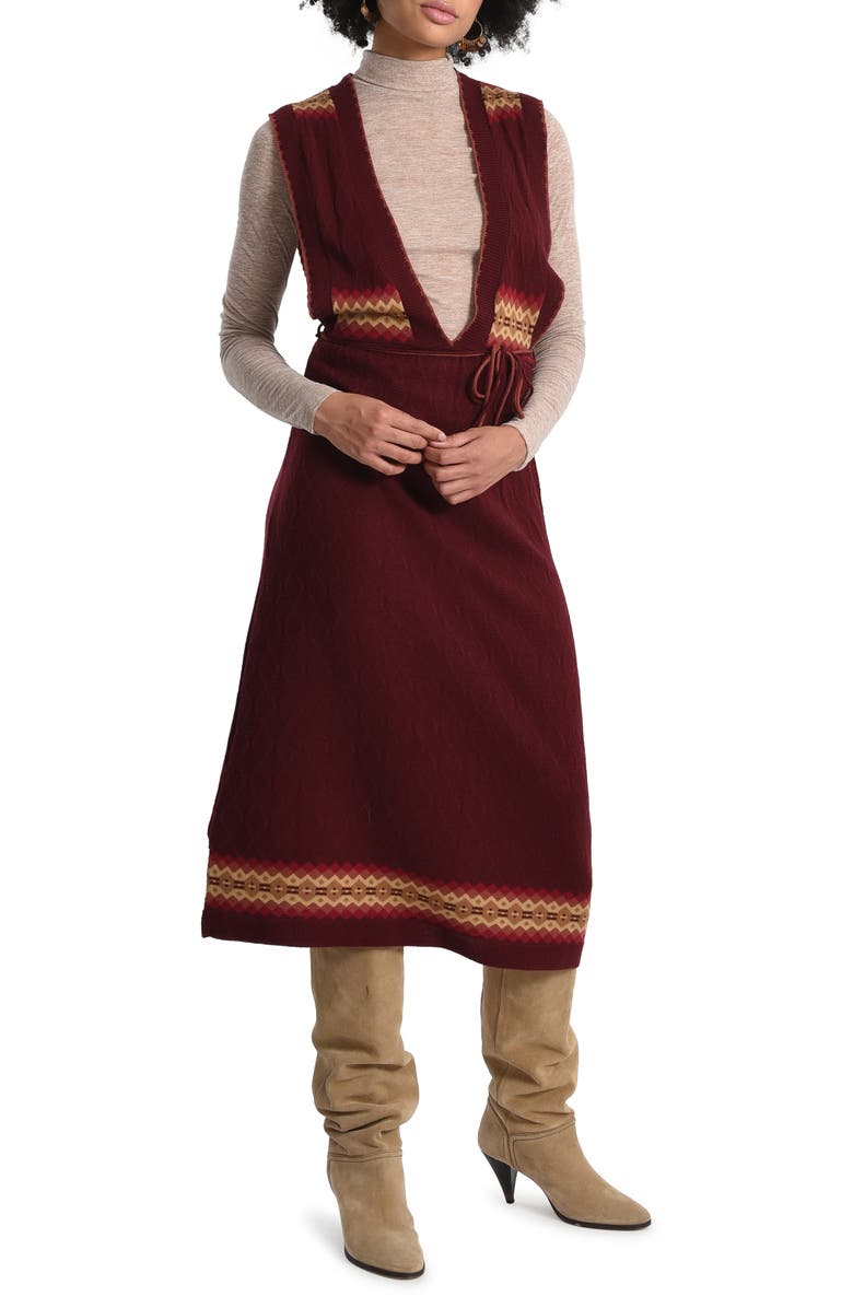 Molly Bracken Border Print Sweater Dress, Main, color, 