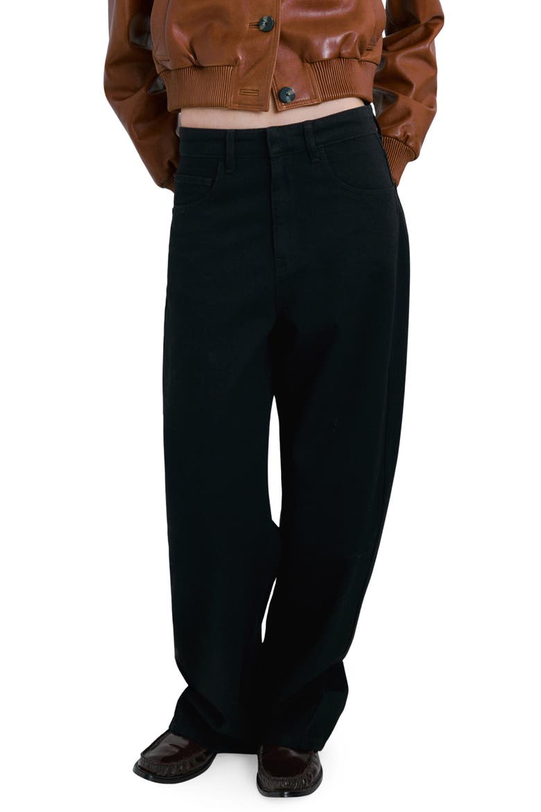 Mid Rise Balloon Jeans, Main, color, BLACK DENIM