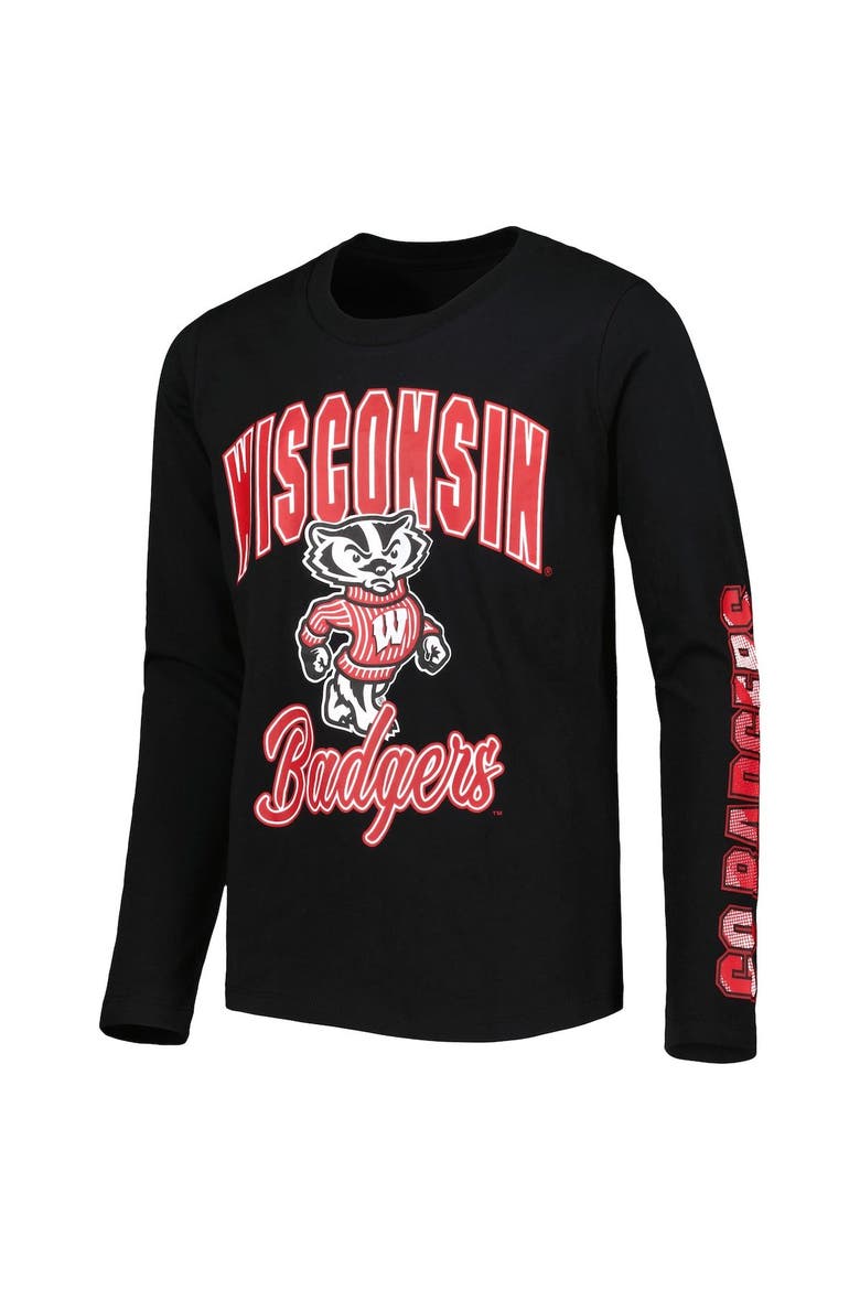 Youth Red/Black Wisconsin Badgers Game Day T-Shirt Combo Pack, Alternate, color, Red